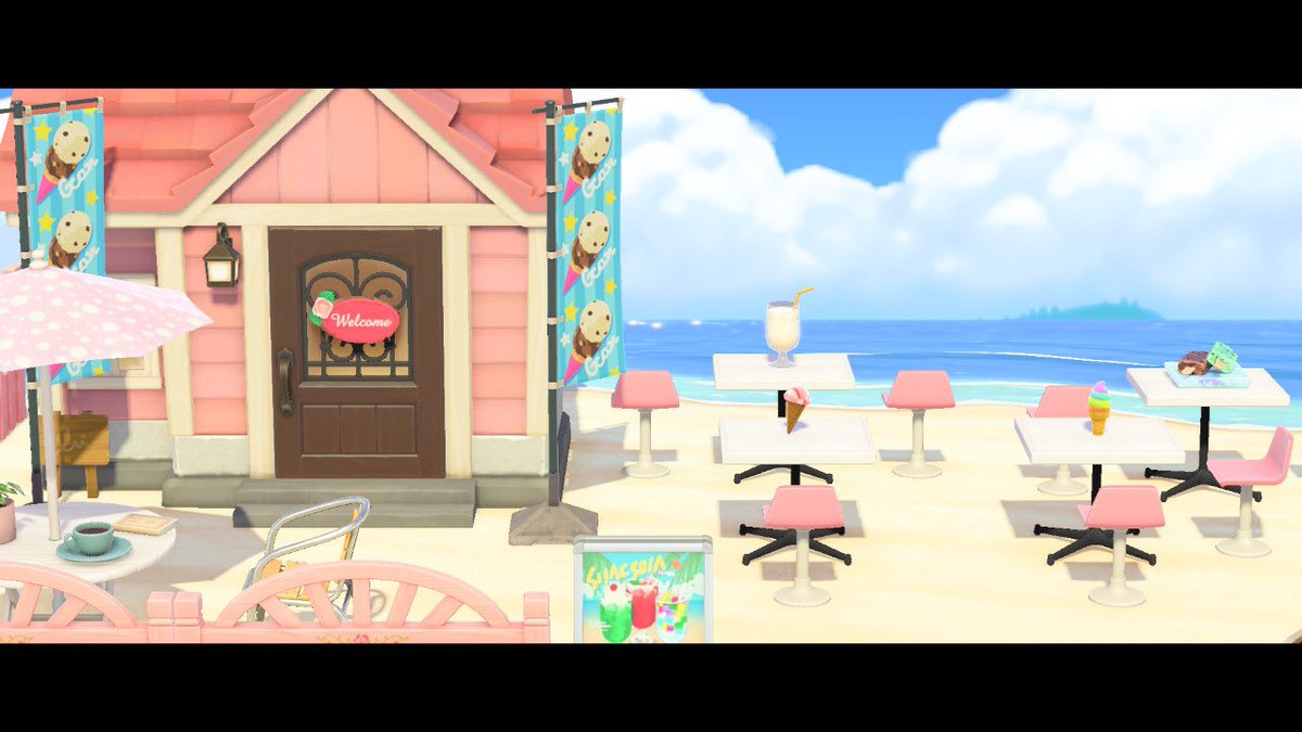 HanHorizons's tweet photo. olive’s everyday ice-cream parlor 🍨 

#HappyHomeParadise #HHP #ACNH #AnimalCrossing https://t.co/WJNTA680Yn