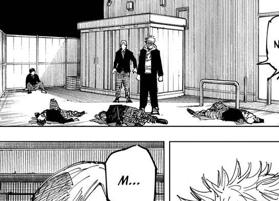 yuji after beating the shit out of 4 men 