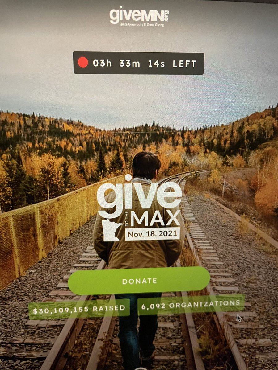 rockinbacken's tweet photo. AHHHH! Thank you Minnesota! Let’s keep going! #GTMD21 #GiveToTheMax https://t.co/mtrlxD4ClE