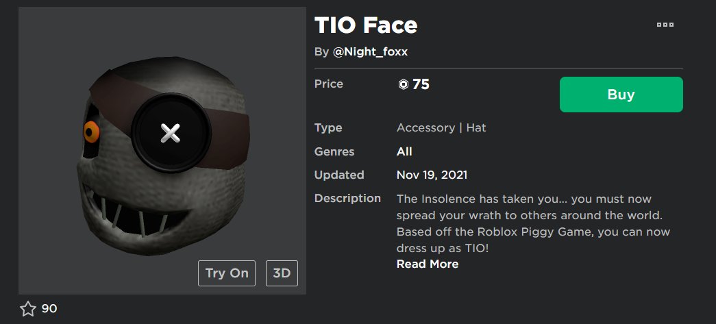 Piggy News on X: ⚠️PIGGY UGC⚠️ The TIO Face (TIO's mask) was