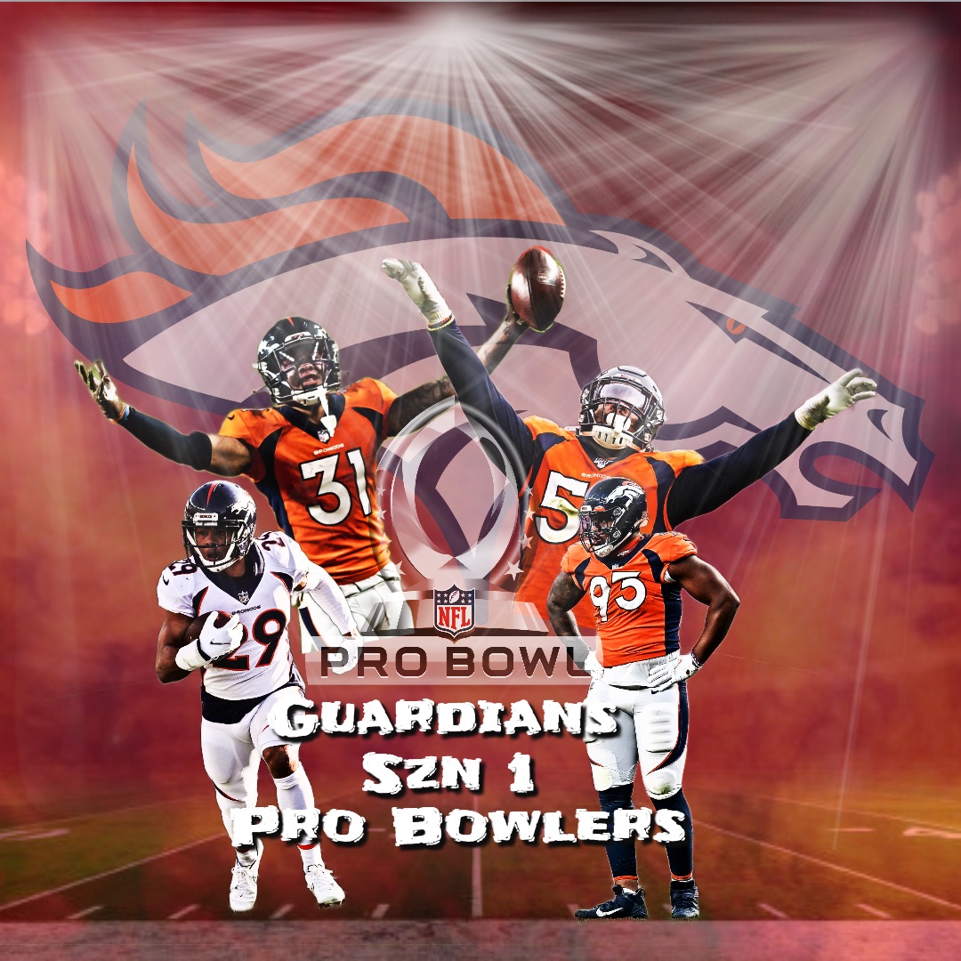 ZGuardians's tweet photo. Big shoutout to the Broncos 2021 Pro Bowlers. These four players combined for a total of 20 ints, 188 tackles, 30 tfls, 20.5 sacks, 5 forced fumbles, and 8 total touchdowns. This group helped lead this broncos defense to the number one team in takeaways this season with 57. https://t.co/5yCJmSTg5K