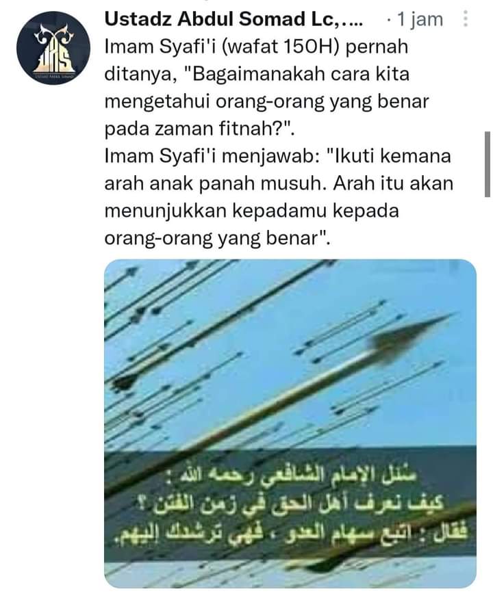 Zahra_02_'s tweet photo. Sepakat, Tuan Guru. Arah panah musuh itu menghujam para ulama kita yg mendekam dibalik jeruji https://t.co/Ho7hnNopMG