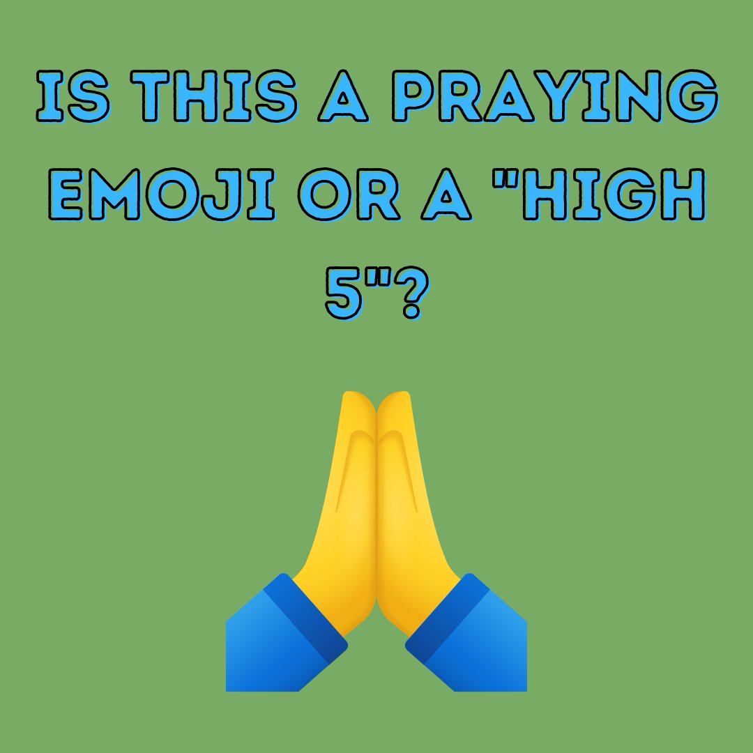 KFROGRadio's tweet photo. Need to Know:  Is this a praying hand emoji or a "high 5"?? - Heather #thingsthatkeepmeawakeatnight https://t.co/TVse8s7Wah