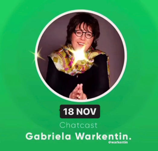 GabaMaiden's tweet photo. En el #tallerdepodcast de @DiplomadosIbero y @Spotify_LATAM, @warkentin habló del #Chatcast como acto de "honrar la conversación en un espacio sonoro, que celebra charla pausada, dinámica y no seriada; al producirlos, entender su dinámica se vale de la escucha de otros podcast". https://t.co/YKMuFZC9O6