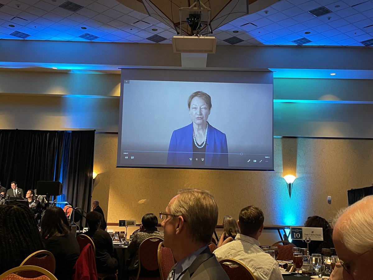 At the San Marcos Chamber Dinner and proud to have ⁦<a href="/TXSTPresident/">TXST President’s Office</a>⁩ awarded the Citizen of the Year Award!!! #TXST Congratulations Dr. Trauth!