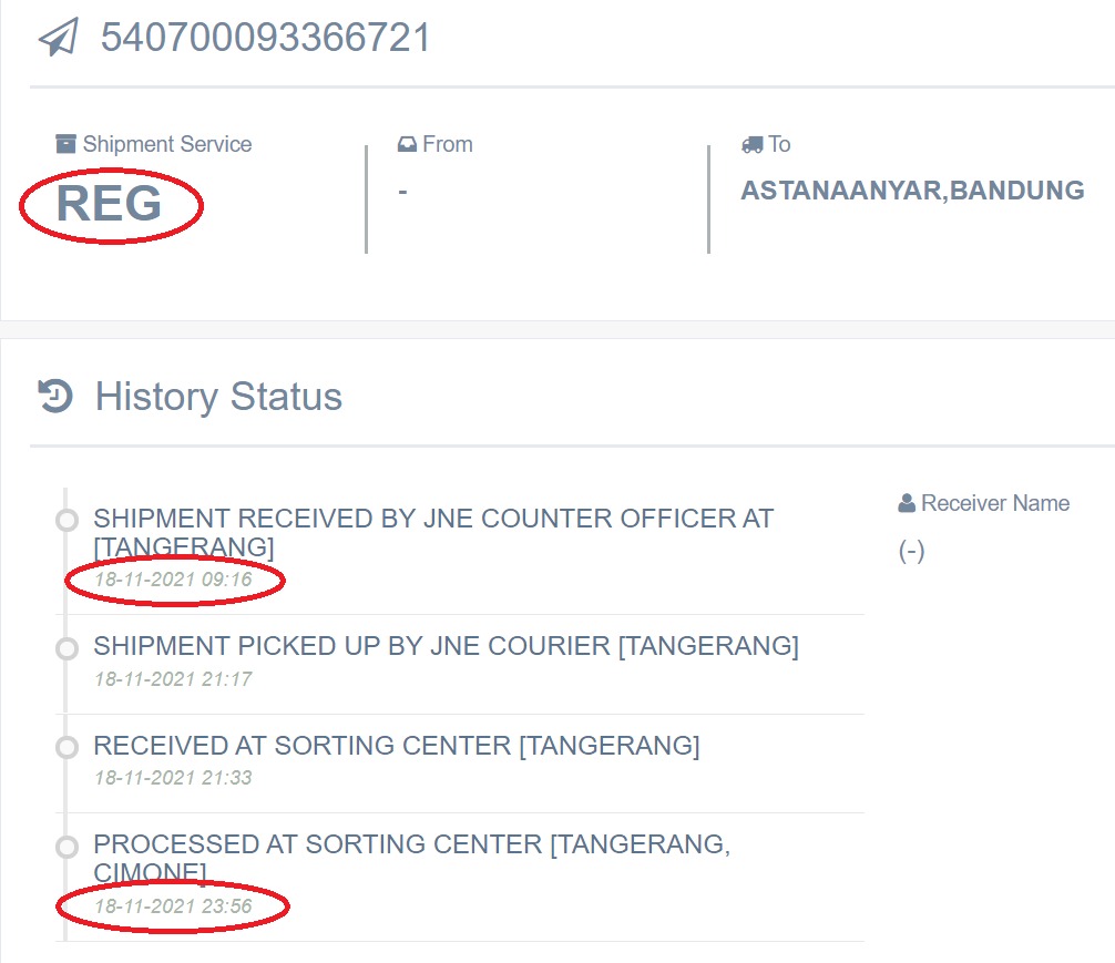 Makin paham, ternyata ini bedanya <a href="/JNE_ID/">JNE Express</a> YES dengan <a href="/JNECare/">JNE Customer Care</a> REG . Yang mau tau perbedaan perlakuannya bisa terlihat jelas dilingkaran merah pada gambar, mantaplah.