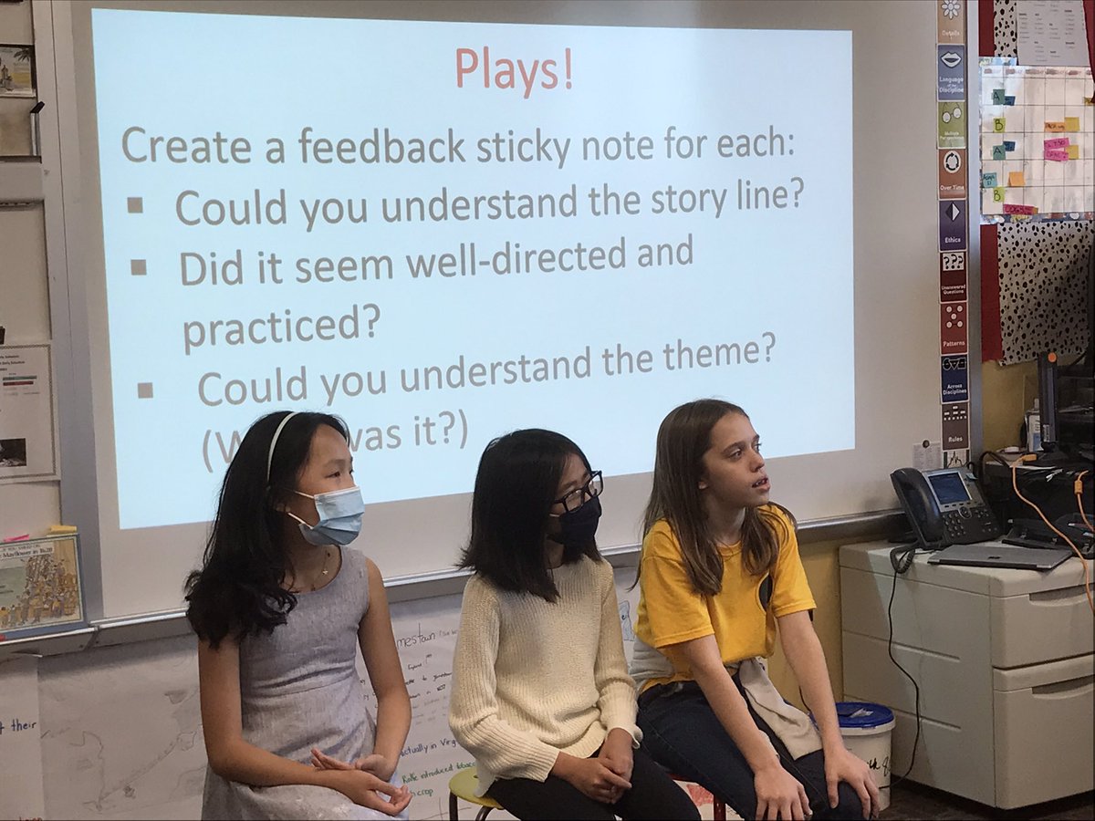 My students performed their original plays today with the playwrights receiving feedback and questions at the end. Bravo!  <a href="/ASE_Dalmatians/">Sullivan Elementary</a>