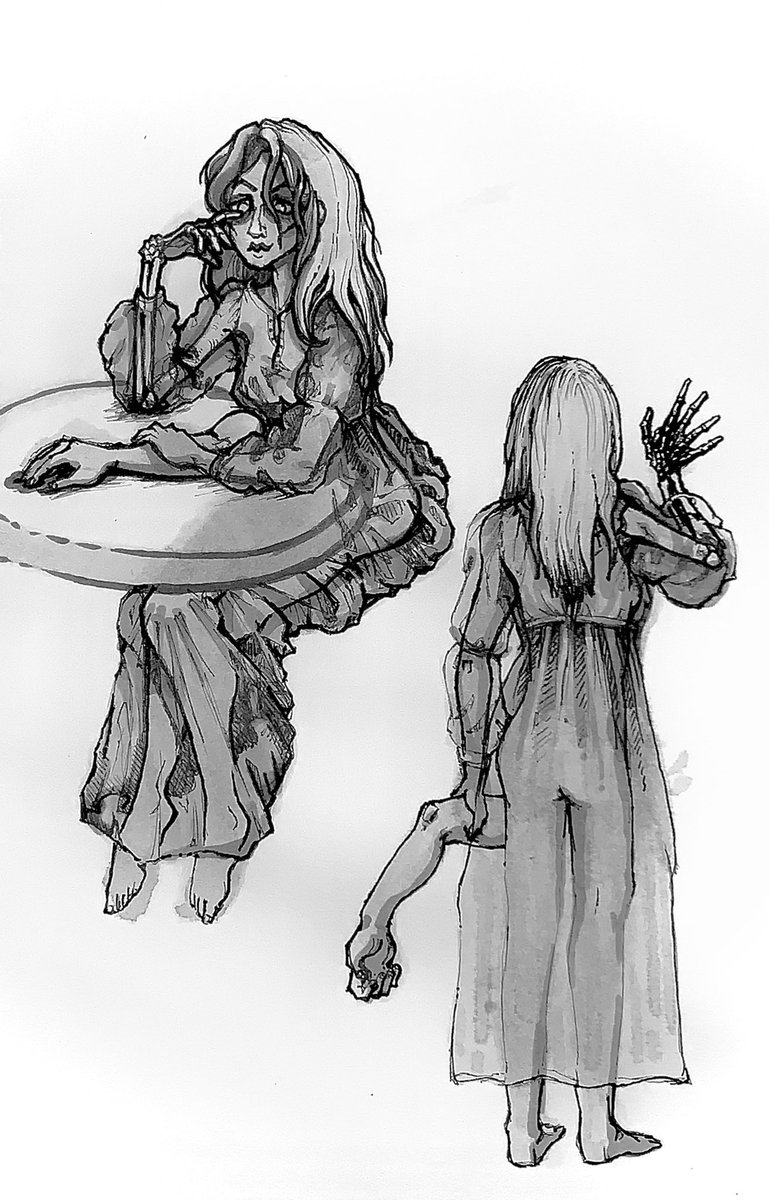tltsimp's tweet photo. Ianthe carrying around her old arm and being an absolute menace to society #Iloveher #tlt #ianthe #thelockedtomb #HarrowTheNinth https://t.co/r0xn9TwFJq