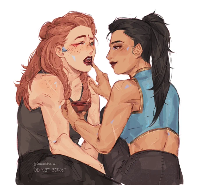 posting these in a dump before i pass out but anyways aloy and talanah...beloveds...

#HorizonZeroDawn #HZD #fanart 