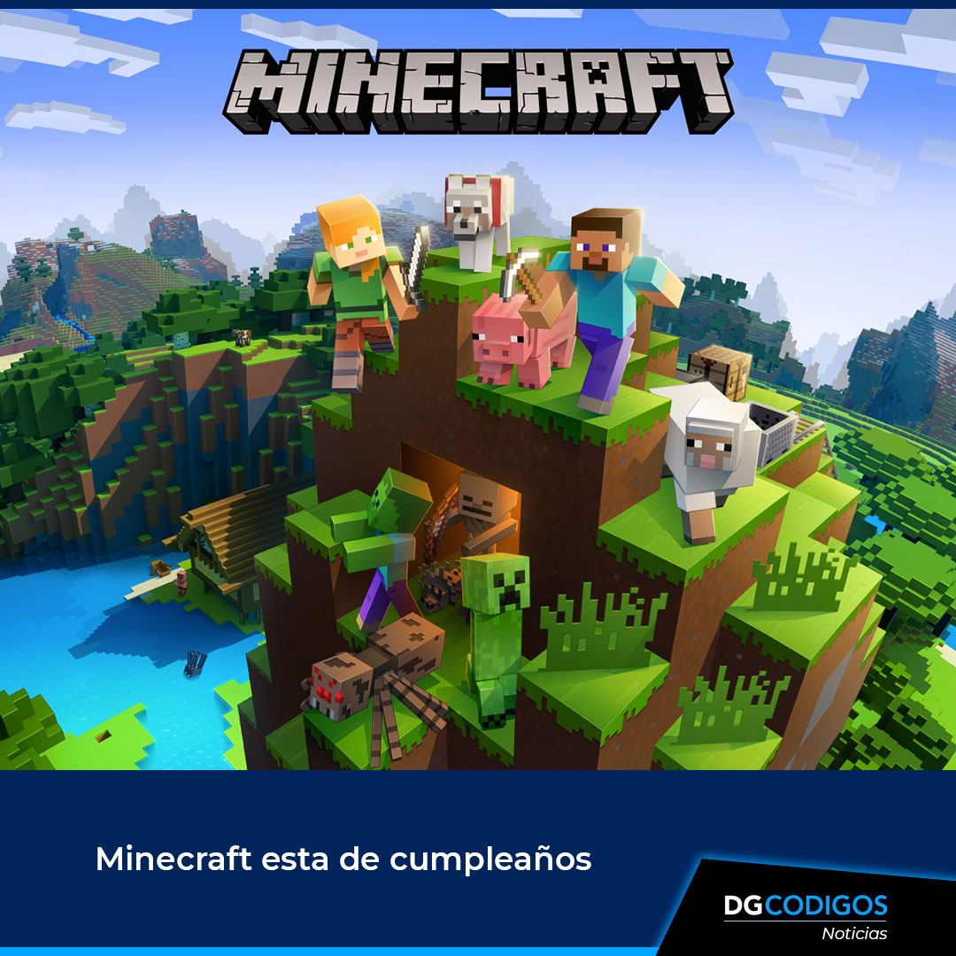 dgcodigos's tweet photo. Hoy esta de cumpleaños uno de los grandes juegos que actualmente es de los mas jugados.
Minecraft cumple 10 años desde su lanzamiento.
#Cubo #Minecraft #redstone #aniversario #dgcodigos https://t.co/rGHxHCU4LB