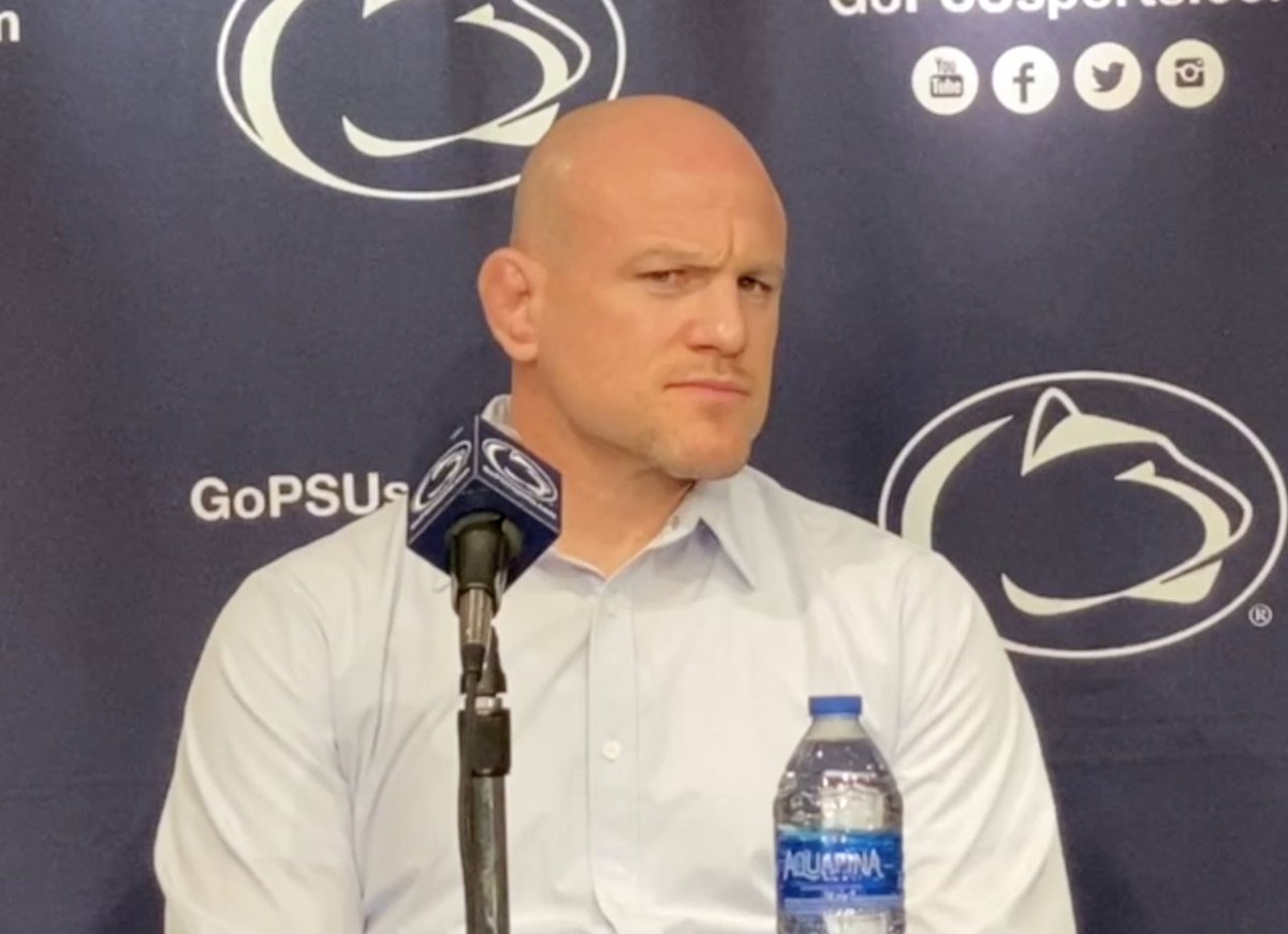 NittanySN's tweet photo. "I think we wrestled fine."

Cael Sanderson, master of understatement after #PSU's 32-7 rout of #ArmyWP, even without NCAA champ Nick Lee.

More on the win, Max Dean's barbecue-fueled bulk to 197, Beau Bartlett in OT and the Nits' one consistent issue.

https://t.co/sSwONMIThJ https://t.co/TXfoAIzgbf