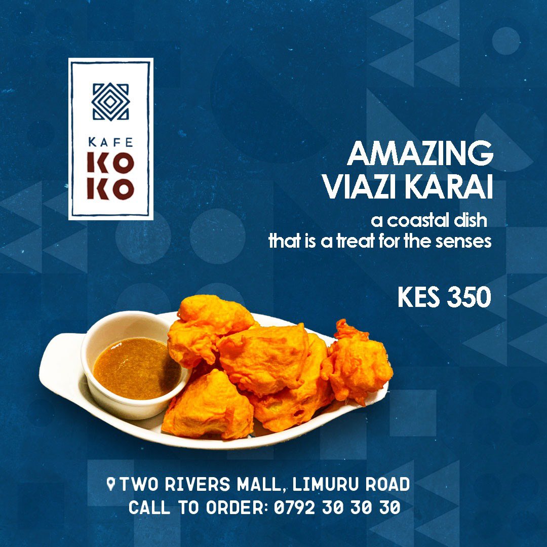 KafeKokoKE's tweet photo. Fancy a quick snack or something quick on the go? Then our Viazi Karai is the answer,made exactly as they have been making it for decades at the Coast this is a must try and trust me you may feel a sea breeze #kafekoko #viazikarai #tworiverske #nairobirestaurants https://t.co/4kte6eoY3B