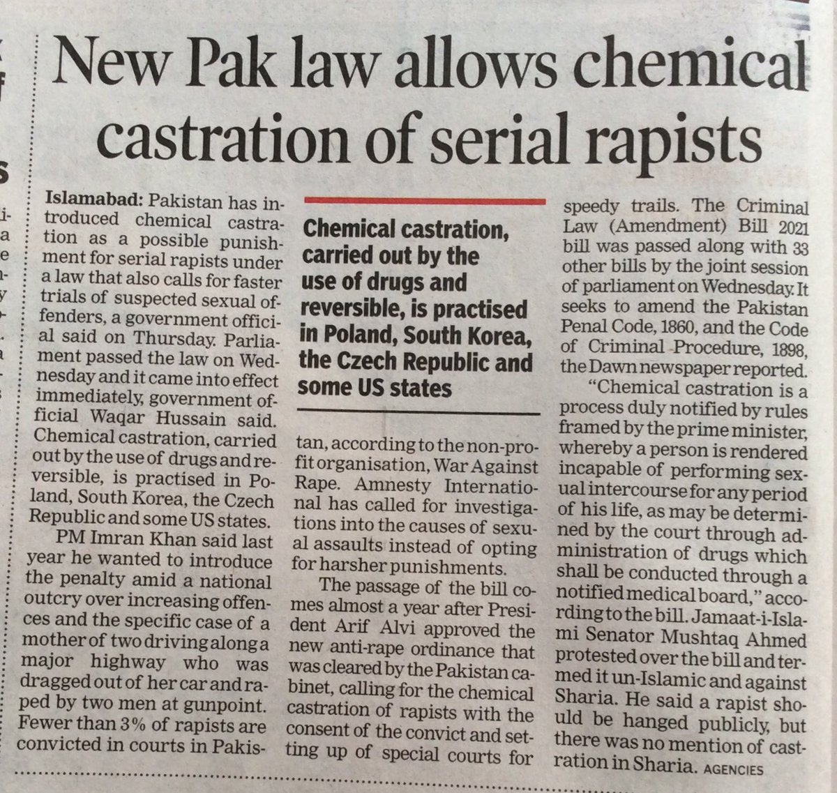 ipsvijrk's tweet photo. Reversible chemical castration. A possible punishment to ponder upon.
#rape #serialrapists https://t.co/n53NxpY6zS