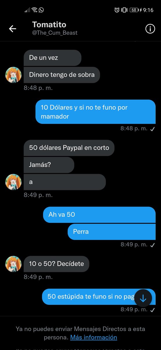 Wilde90964286's tweet photo. @The_Cum_Beast Pagame we ahí esta tu puto Bo3 puto jodido. https://t.co/E49rQg7YOO