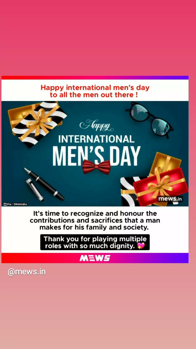 Dakshitap1503's tweet photo. Happy international Men's day.
Yes we only talk about women. 
This time let's talk about men.
Their hardtimes, theie losses, their breakdown, their happiness, their sadness.. And everything about them
Let's just love them to infinite
He is a men he also needs to be loved. 
#men https://t.co/xF2MS7yXli