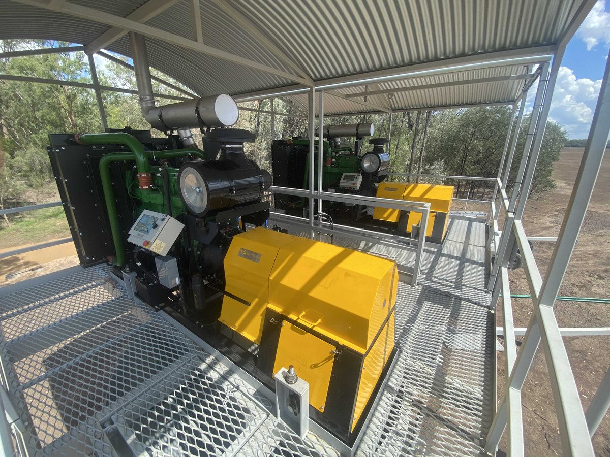 No Opportunity missed!
Staff Onsite till 2:30AM 15/11 ensuring smooth startup.
Dual Belt Driven 26HBC30/JD6135HF485
7.5m X 2.5m Pump Tanks
30m x 1m Suction lines
140m x 1.2m discharge into 2800ML storage
280ML/Day first flow pumping 
#turnkeysolution
#projects #water #logistics