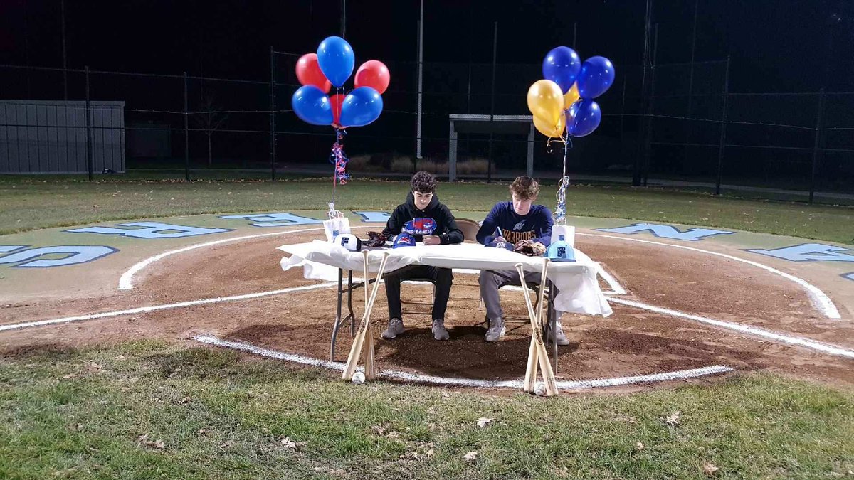 FHSCoachZBrown's tweet photo. Congrats to FHS’22 LHP Jacob Jette (@Jacobjette_) &amp; FHS’22 OF Chris Goode (@ChrisG0ode21) on signing their National Letters of Intent (NLI) to play Div. 1 college baseball at UMass-Lowell (@RiverHawkBB) &amp; Merrimack College (@MerrimackBSB). Congrats gentlemen! #PantherPride #NLI https://t.co/GAXkau39s0