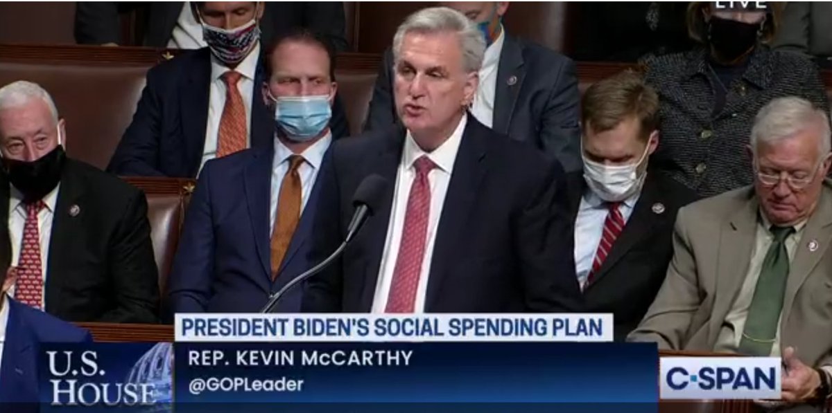 Dividist's tweet photo. Of the 7 #Republican Congress critters serving as prop backdrop to @GOPLeader Kevin McCarthy on @cspan - now into hour 2 of his "filibuster" - I count 4 of them that are scrolling and reading their phones. 

#HouseOfRepresentatives #KevinMcCarthy #FakeFilibuster #BBB21 #BBB #GOP https://t.co/ASDzrRp4IK
