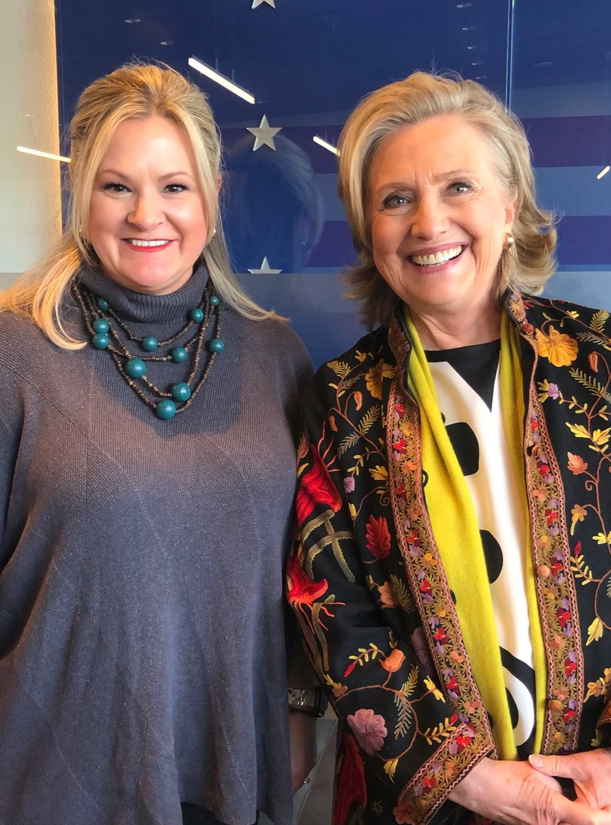 When you meet the person you have looked up to for forever &amp; the person who is on your list of “famous people you would  want to have dinner with”, you fan girl a little. Thank you for taking time to take this <a href="/HillaryClinton/">Hillary Clinton</a> ! ❤️❤️❤️#glassbreaker #rolemodel #boss #powerwoman