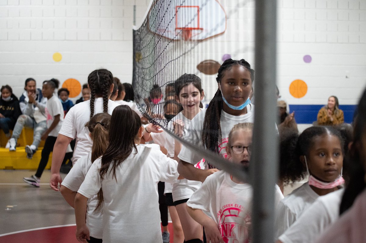 DeerCreekElem's tweet photo. Our volleyball club had their first scrimmage game tonight! Huge shoutout to Ms. Gonzales, Ms. Bozarth, &amp; Coach Cruz for coaching these girls. Their excitement, grit, hustle, skill, and teamwork was incredible to watch tonight. #soproud 🏐💕 👏🏼 https://t.co/ezYzWeJcaX