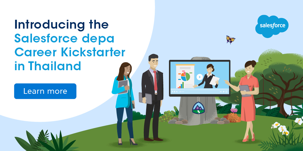 Salesforce and <a href="/depathailand/">depa Thailand</a> collaborate to take on 🇹🇭  Thailand’s digital skills gap. 🚀  Learn how the programme will help with training and placing 100+ graduates on the path to success: sforce.co/3cuXwW9