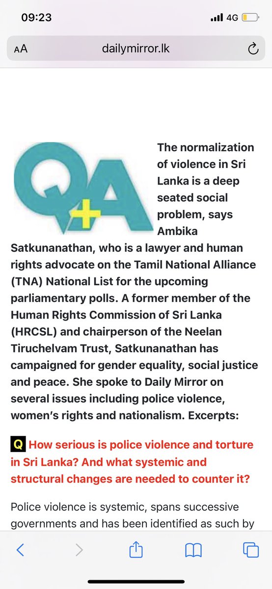 CassilingamG's tweet photo. @ambikasat YEAH Right. This must be your ghost who given an interview to @Dailymirror_SL? 

https://t.co/fXngWeAExs https://t.co/nf5COeLZwK
