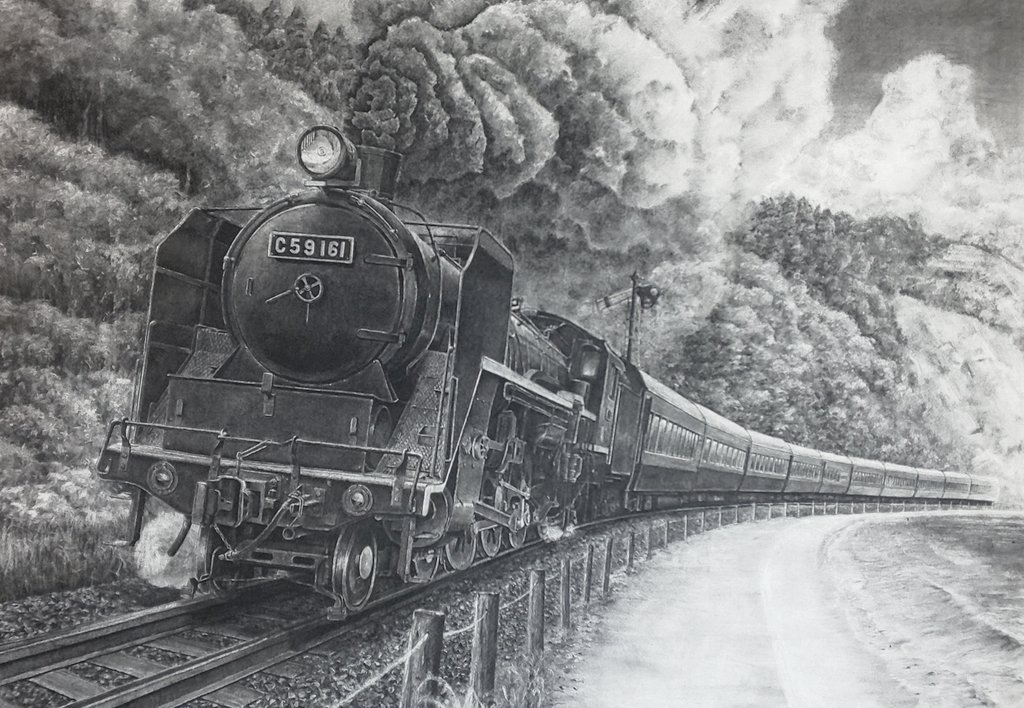 C62型 蒸気機関車 絵画 写真 壁掛 SL