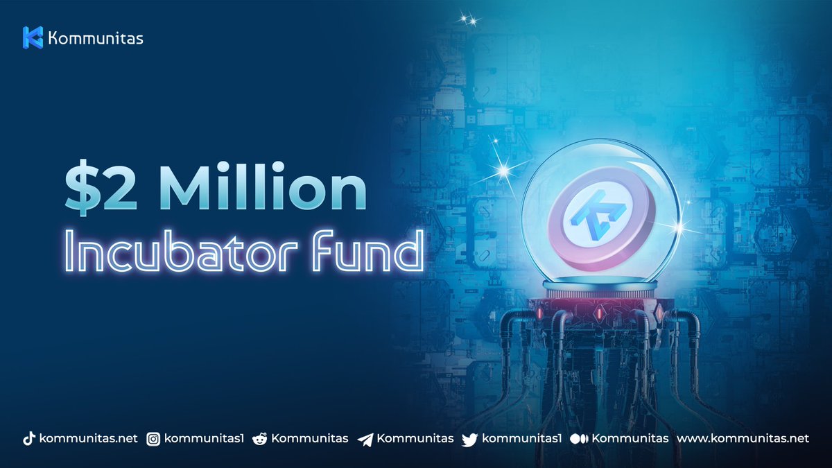 kommunitasnet's tweet photo. 🪙 Kommunitas establishes a $2-Million Incubator fund to support promising projects in the Crypto industry. Know more: https://t.co/FBb1fdDdeH https://t.co/fr29A2Gmtu