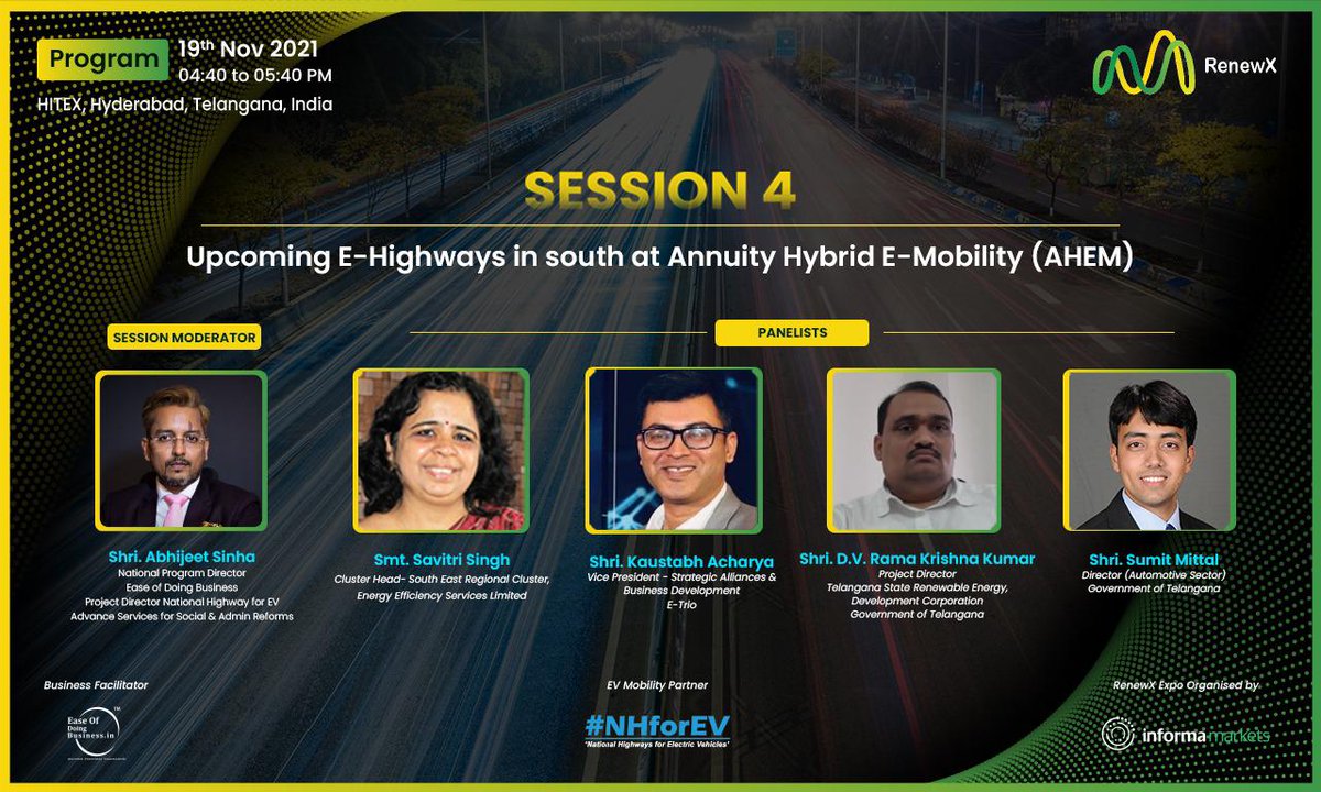 ETRIO is happy to share that Kaustabh Acharya , Vice President - Strategic Alliances &amp; Business Development, would be participating in RenewX, 2021 - panel discussion at 4.40pm Today.

#Etrio #Events #Solid #EVforAll #ElectrifyingIntracityLogistics #drivemoresavemore #geraless