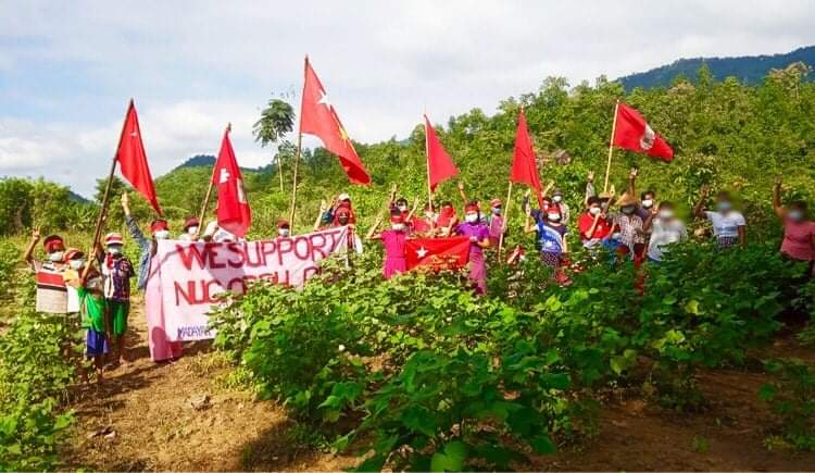 An anti-coup revolutionary strike: Mandalay's #Pyinoolwin. 🪧  #Nov19Coup #RejectMurderousJunta #WhatsHappeningInMyanmar