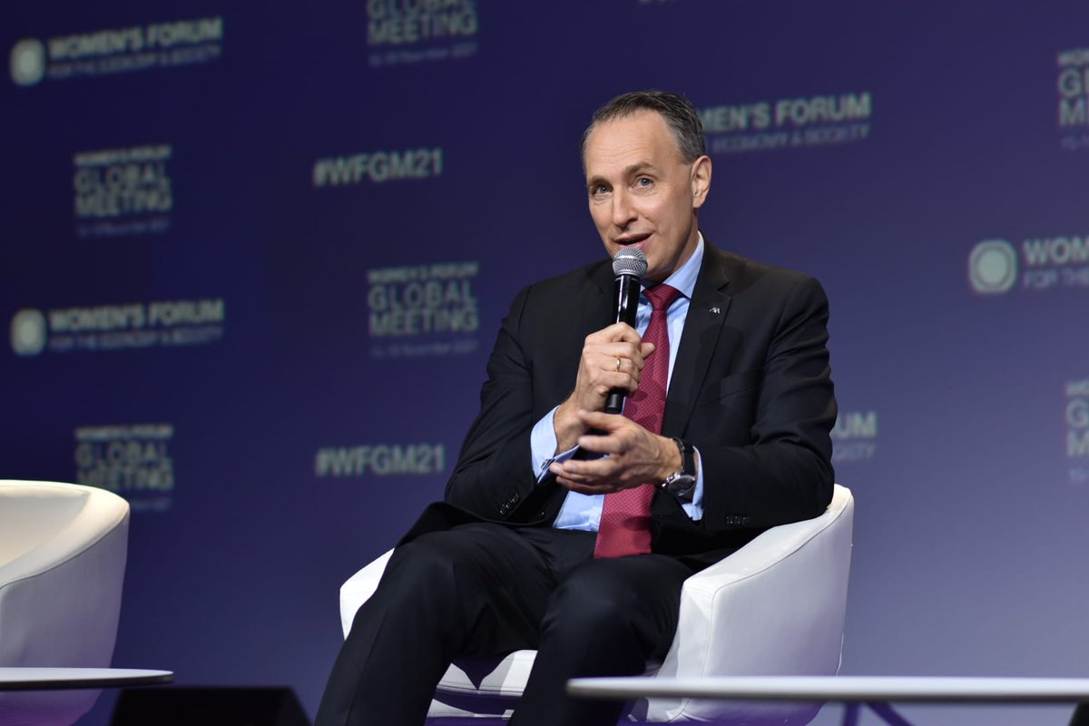 🚀“Purpose for action is what you do at the heart of your company to contributes building a better world.” -Thomas Buberl <a href="/thomasbuberl/">Thomas Buberl</a> CEO of <a href="/AXA/">AXA</a> #WFGM21 #AllOnBoard #Women4Inclusion