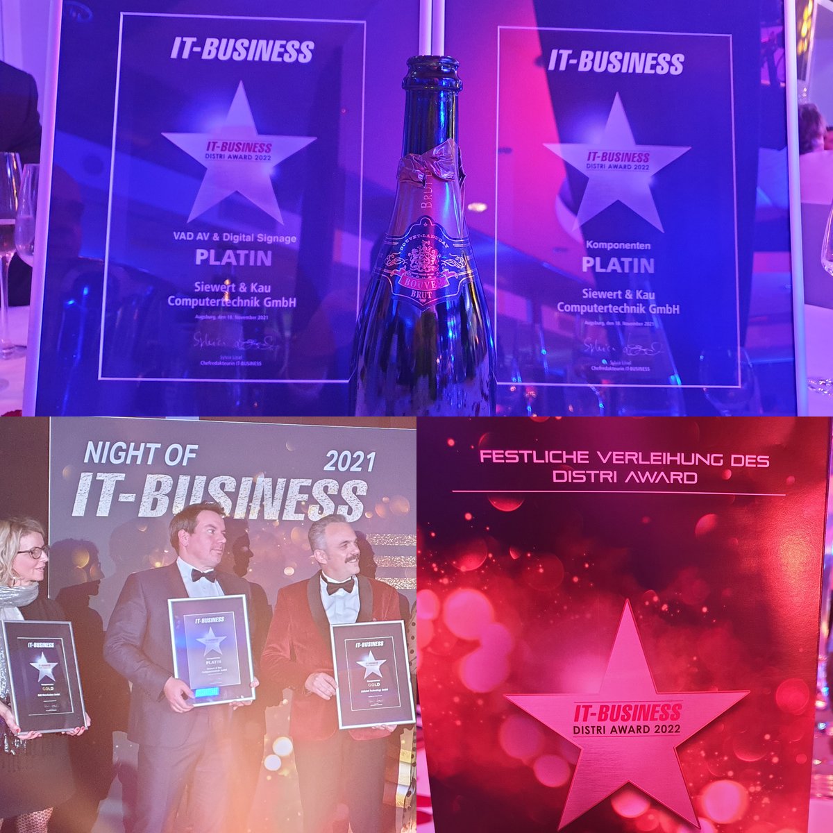 Zum 5. Mal in Folge Platin im Bereich Digital Signage und zum ersten Mal auch den 1. Platz (Platin) im Bereich Komponenten! Die <a href="/itbusinessde/">IT-BUSINESS</a>  Distri-Awards 2022 waren ein voller Erfolg - wir danken unseren Kunden und Herstellern für dieses grandiose Ergebnis.
#distriaward