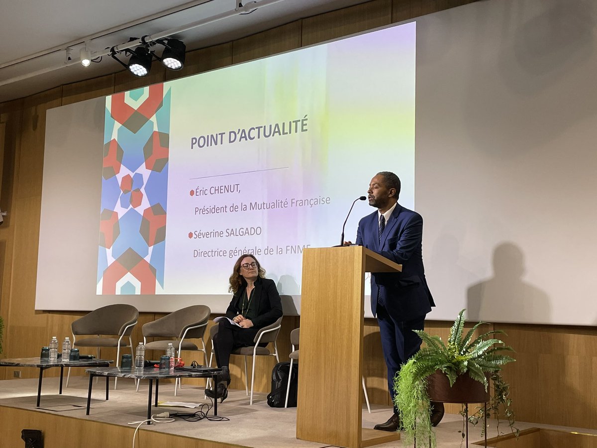EChenut's tweet photo. J’ai le plaisir d’introduire avec @SeverineSalgado, la journée des dirigeants effectifs des #mutuelles. @mutualite_fr s’organise pour une réponse collective aux besoins et enjeux d’accès aux soins, prévention, dépendance, gestion des données de santé, lutte contre le cyber risque https://t.co/ZC1E2VyjiM