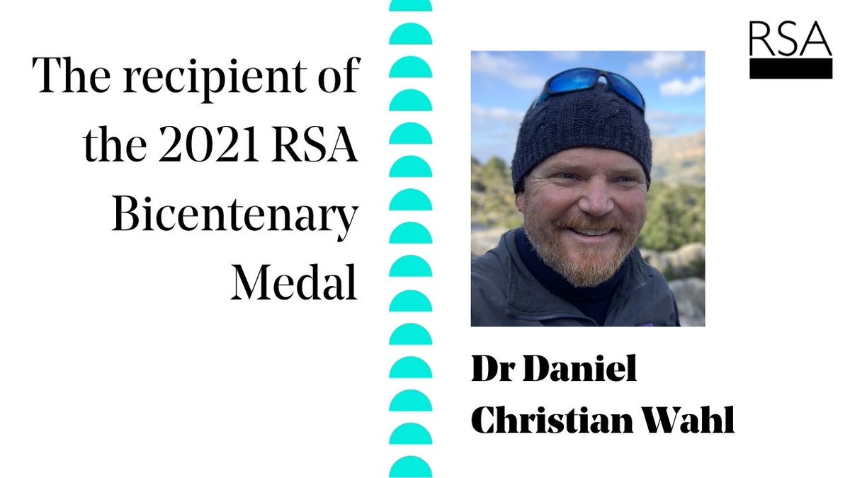 theRSAorg's tweet photo. We are delighted to announce that on 7 December, the Bicentenary Medal will be awarded to @DrDCWahl, in recognition of his outstanding research and professional practice in regenerative design. Find out more about Daniel and his work: https://t.co/wn5D0Oa6RZ https://t.co/7JGTpnQ7Fl
