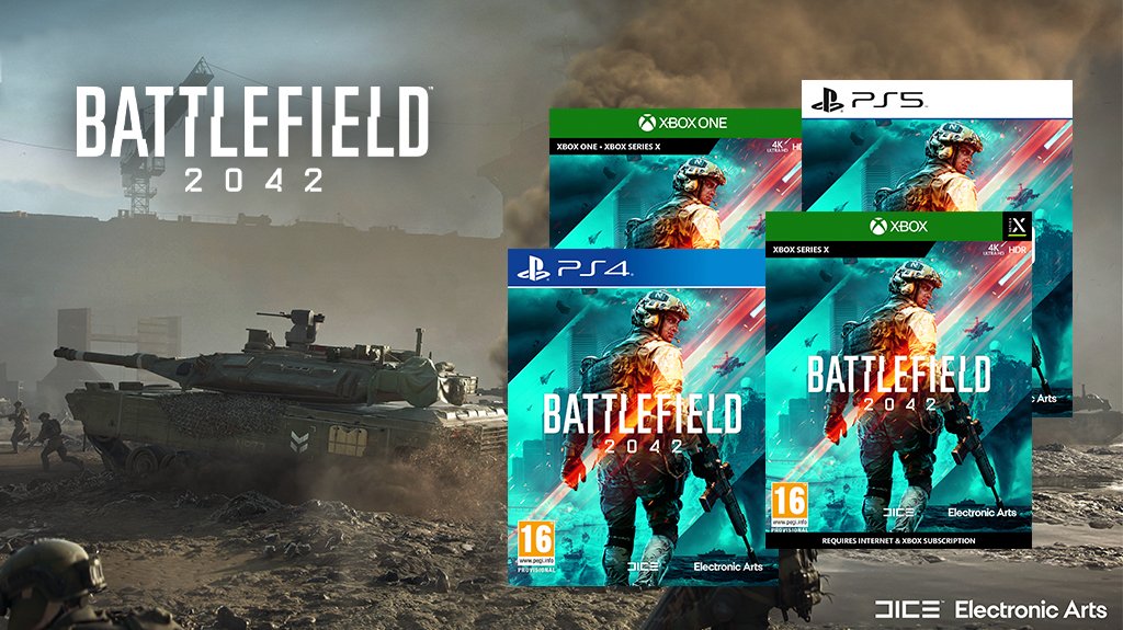 📢Sorteo📢
¿Te gustaría tener #Battlefield2042? Hoy lo tienes fácil, sorteamos 2 códigos, para la consola que elijáis. 👇
✅Haz FAV y RT 
✅Sigue a <a href="/EA_Espana/">EA Spain</a> y a nosotros  
✅Menciona a un amig@ en cada tweet con #CarrefourConBattlefield2042
Bases > bit.ly/3CzrIdf