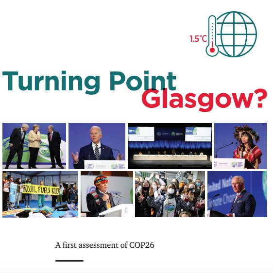 Wupperinst's tweet photo. Climate Conference in #Glasgow: Turning Point for #ClimateAction?
Analysis report of the @wupperinst with a first assessment of the #COP26 outcomes by @obergassel, @VBrandemann, @LukasHermwille, @NicolasKreibich, @Hermann_Ott et al
https://t.co/DfzqSeqcRd
#MakingParisPossible https://t.co/4AP2Za58se