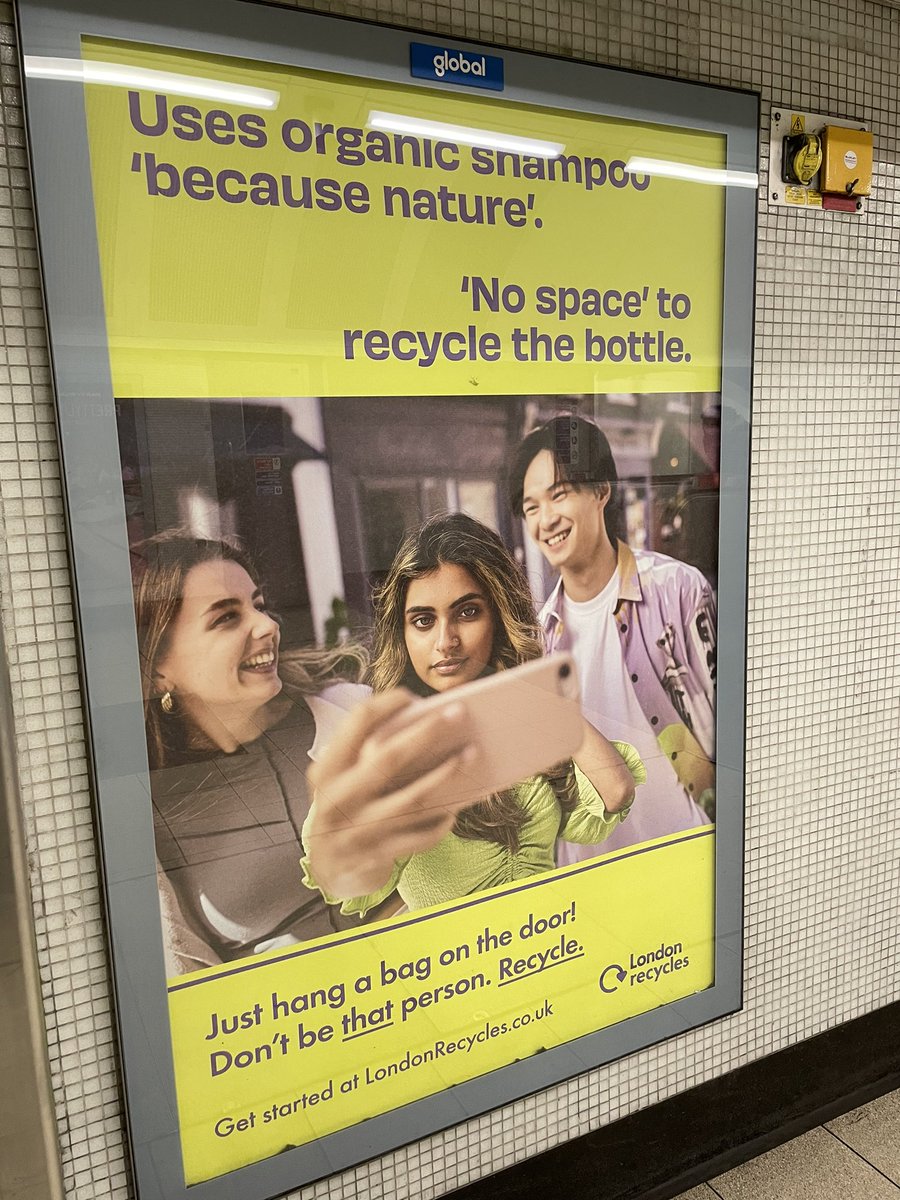 MarieDunaway's tweet photo. Great new campaign from @LondonRecycles well timed with interest in #climatechange following #COP26 and its focus on #behaviourchange for millennials and Gen-Z. Interested how to encourage adoption of positive behaviour in older groups and other London communities too? #recycle https://t.co/Or0i0qGl4F