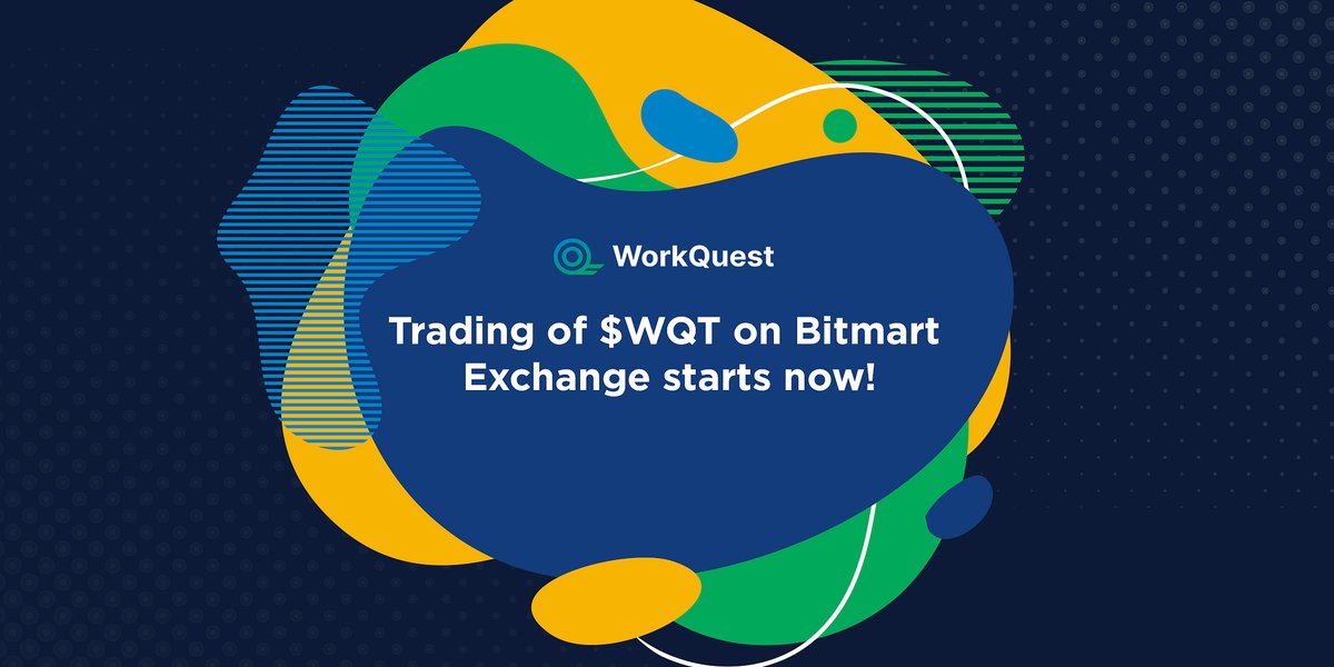 Major announcement! 🎉

Trading of the $WQT token on Bitmart Exchange starts now! The WQT/USDT pair is now available on the exchange!

📌The WQT/USDT trading pair: bitmart.com/trade/en?layou…

Start trading $WQT today! 💰

#WorkQuest $WQT #BitMart #Listing