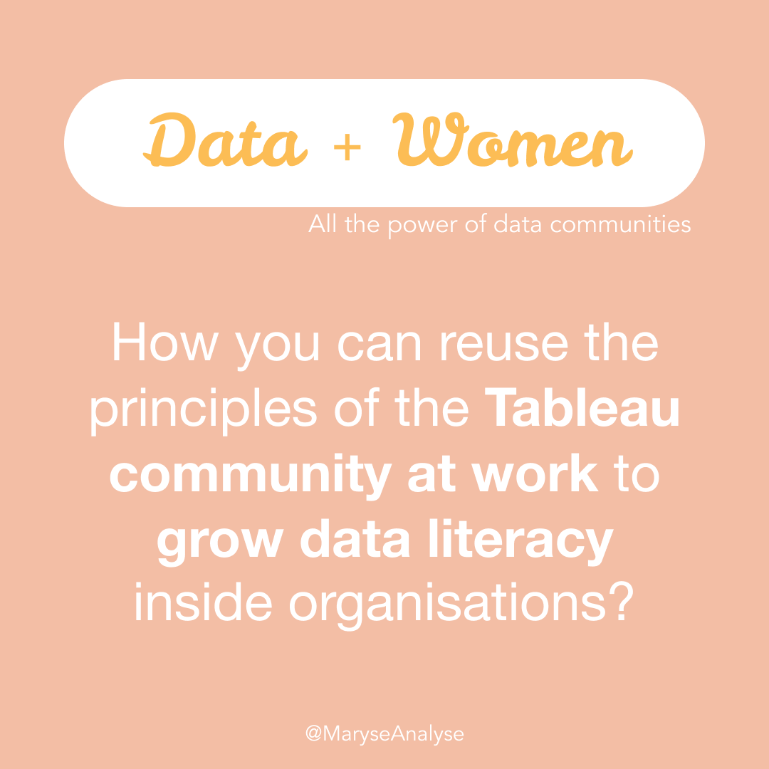 MaryseMonen's tweet photo. November 25 we will host our next #DataplusWomen session on ✨how to build a community, ✨drive adoption and make sure your ✨data strategy thrives

✨With Pauline Le Corvec and Annabelle Rincon ✨
https://t.co/ZJ98OxTvcS
#datastrategy #dataliteracy #data #community #TUG https://t.co/uZJbM0E9zC