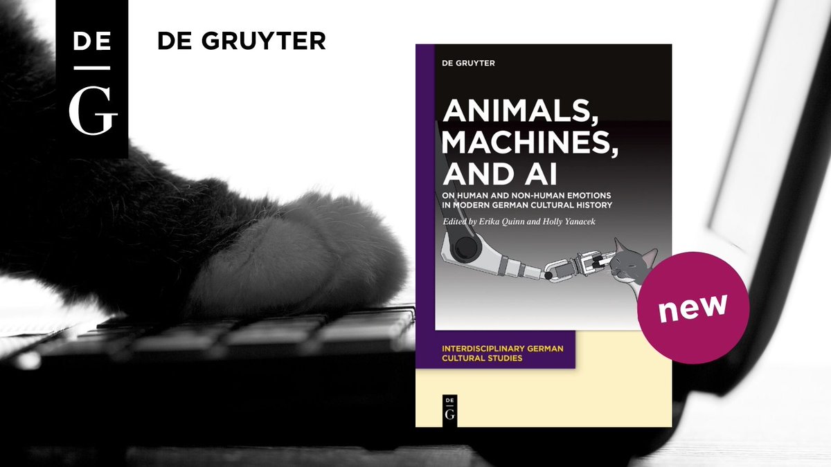degruyter_cult's tweet photo. #HotOffThePress
The volume "Animals, Machines, and AI", ed. Erika Quinn and @hollyyanacek looks at human and non-human emotions in modern German cultural history.

https://t.co/Pd97R0uqbt

#AnimalStudies #EmotionStudies #GermanStudies https://t.co/gG3JkSbWpR