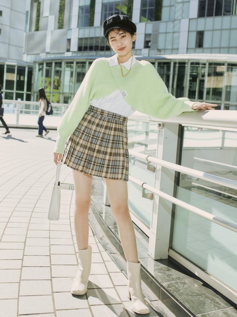90年代ギャル スタイルの必須アイテム ❤️‍🔥チェックミニ