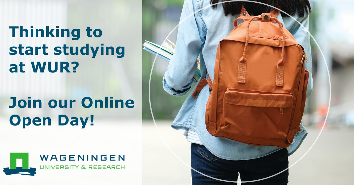 WUR_WCDI's tweet photo. #OpenDay 🏫 | Are you considering Wageningen University as your future university? On 25 November  @wur  organises a Virtual Open Day. 
Walk through our campus from your tablet, smartphone or laptop and learn more about our university.
Sign up here 👉 https://t.co/dWs2fuxgQE https://t.co/gLji7RL2jo