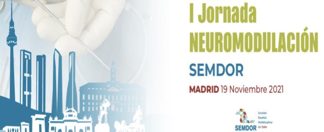Hoy, 19 de noviembre, se celebra la I Jornada Neuromodulación SEMDOR.
<a href="/SEMDOR2/">SEMDOR Soc. Esp. Multidisciplinar del DOLOR</a> <a href="/draevamonzon/">Dra. Eva Monzón</a> <a href="/dabejon/">David Abejón</a>