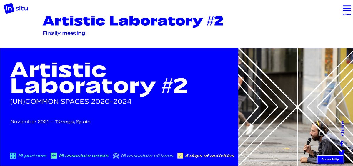 🔵 FiraTàrrega hosts the first face-to-face artistic laboratory of the European project (Un)CommonSpaces in Tàrrega to explore new forms of creation in public space. bit.ly/3Hxo7jL #InSituArtisticLab