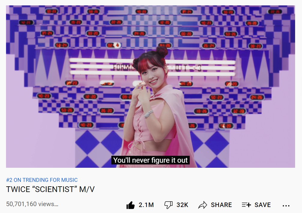 TWICEYTData2's tweet photo. Aside from tweeting/trending #SCIENTIST1stWin, let's celebrate too by streaming SCIENTIST MV to boost our views which reflect too on music shows!

🔗https://t.co/4BXt6lE4pZ

SCIENTIST 1ST WIN @JYPETWICE https://t.co/WqH4uZvkYu