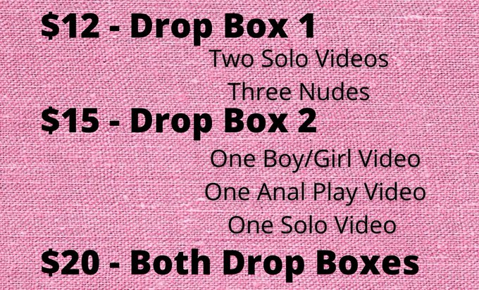I&rsquo;m selling some drop boxes!!  CashApp $LouiseAndies Venmo Please_Louise Include your email in the note<a href="/tag/manyvids"class="tags"><span>#manyvids</span></a>