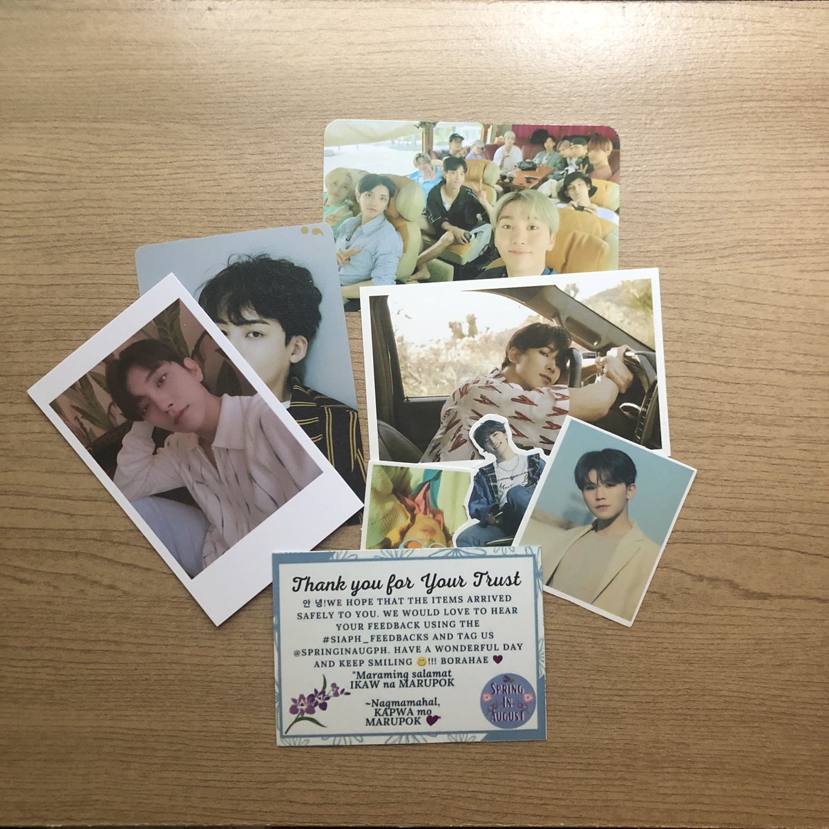 rosiethreeam's tweet photo. #siaph_feedbacks 💐 

my joshua in the soop pc is finally here! thank you @springinaugph for the smooth transaction ++++ the freebies aaaaa ang dami huhu 🤍 https://t.co/NgTEeNMyZz