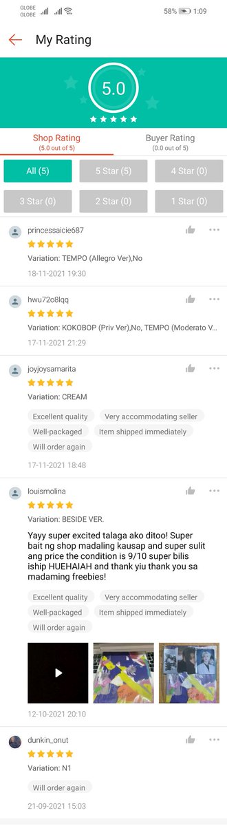 All_Time_Shop's tweet photo. May mga ratings pala kami sa shopee, sobrang big help po nito samin salamat ng marami 🤗♥️
#ATS_Feedbacks https://t.co/0XuCigFYYF