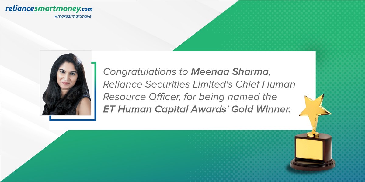 We are pleased to announce that our Chief Human Resource Officer, Meenaa Sharma, has been awarded 'HR Leader of the Year - Small / Mid-sized Organisation' Category by #ETHumanCapitalAwards' and we congratulate her on winning the Gold. More: cutt.ly/HTEtLk @EconomicTimes