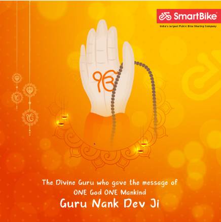 SmartBikeIN's tweet photo. Let’s walk the path of unity, comity and harmony shown by Guru Nanak Dev ji. This Gurupurab, let’s come together as a tribe.

#TogetherAsATribe #OneTribe
#SmartBike #SmartRide #CreateYourTribe #GurunanakJayanti https://t.co/QNuk75vok9